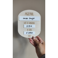 Herbruikbaar Mijlpaalbord